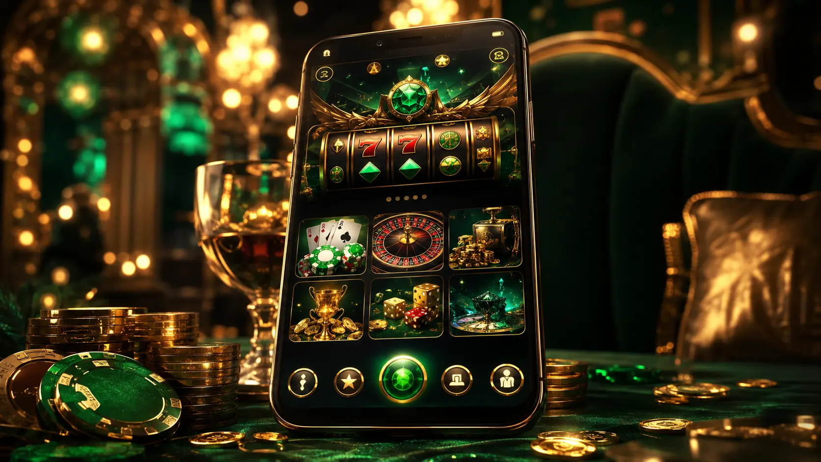 Ozwin lobby with pokies and live games on a mobile phone